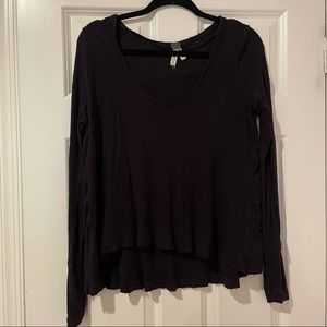 Free People Waffle Shirt